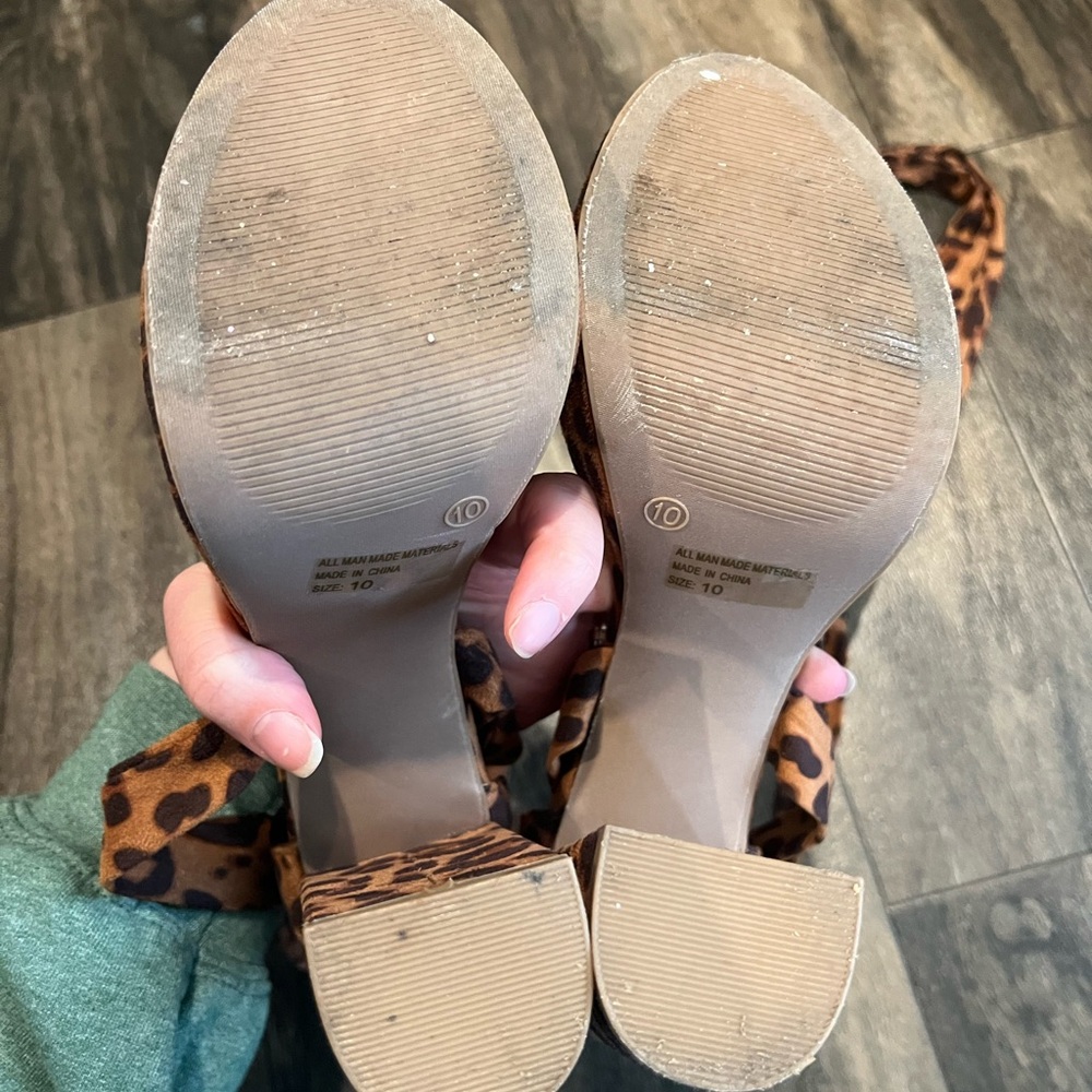 Fashion Nova Brown Leopard Heels - Picture 5 of 5